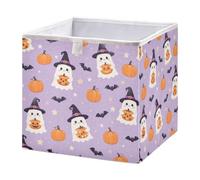 Ewusp Happy Halloween Cube Storage Boxes 28x28 cm Foldable Closet Organiser Bin Holiday Basket Baby Basket for Nursery Bedroom Office