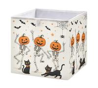 Ewusp Happy Halloween Cube Storage Boxes 28x28 cm Foldable Closet Organiser Bin Holiday Basket Baby Basket for Nursery Bedroom Office