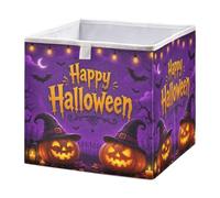 Ewusp Happy Halloween Cube Storage Boxes 28x28 cm Foldable Closet Organiser Bin Holiday Basket Baby Basket for Nursery Bedroom Office