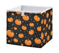 Ewusp Happy Halloween Cube Storage Boxes 28x28 cm Foldable Closet Organiser Bin Holiday Basket Baby Basket for Nursery Bedroom Office