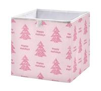 Ewusp Happy Holiday Cube Storage Boxes 28x28 cm Foldable Closet Organiser Bin Holiday Basket Baby Basket for Nursery Bedroom Office