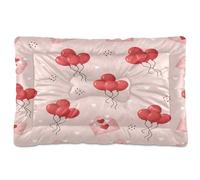Ewusp Heart Balloons Envelopes Calming Dog Bed for Small Medium Large Pets Washable Dog Crate Mattress Soft and Cozy Pet Bed Floor Pad with Anti-Slip Bottom 91x60x6 cm