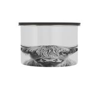 Ewusp Highland Cow Airtight Coffee Canister 500 ML Stainless Steel Food Storage Jar Kitchen Sealed Container for Coffee, Beans, Tea, Sugar, Nuts