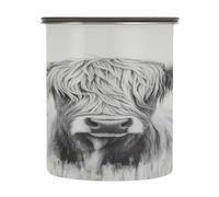 Ewusp Highland Cow Airtight Coffee Canister 900 ML Stainless Steel Food Storage Jar Kitchen Sealed Container for Coffee, Beans, Tea, Sugar, Nuts
