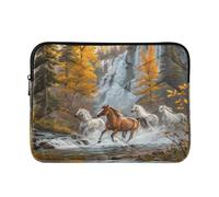 Ewusp Horse Laptop Sleeve 14 Inch Protective Laptop Case Waterproof Shockproof Briefcase Carrying Bag for Computer Notebook Tablet 34x26x2 cm