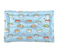 Ewusp Kawaii Sushi Calming Dog Bed for Small Medium Large Pets Washable Dog Crate Mattress Soft and Cozy Pet Bed Floor Pad with Anti-Slip Bottom 91x60x6 cm