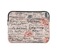 Ewusp Letter Flowers Laptop Sleeve 14 Inch Protective Laptop Case Waterproof Shockproof Briefcase Carrying Bag for Computer Notebook Tablet 34x26x2 cm