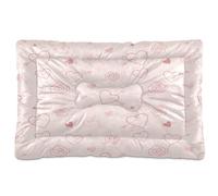 Ewusp Line-art Hearts Calming Dog Bed for Small Medium Large Pets Washable Dog Crate Mattress Soft and Cozy Pet Bed Floor Pad with Anti-Slip Bottom 91x60x6 cm