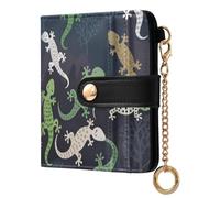 Ewusp Lizard Wallets for Women PU Leather RFID Blocking Clutch Wallet Bifold Compact Ladies Purse with Zipper Coin Pocket & ID Window