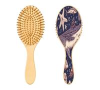 Ewusp Marine Life Detangling Hair Brush for Women Men Anti Static & Tangle Detangle Hair Brush Wet & Dry Hairbrush for Curly, Thick, Wavy, Fine Hair Types