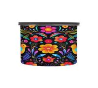 Ewusp Mexican Art Design Airtight Coffee Canister 500 ML Stainless Steel Food Storage Jar Kitchen Sealed Container for Coffee, Beans, Tea, Sugar, Nuts