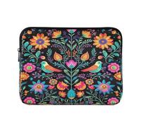 Ewusp Mexican Floral Laptop Sleeve 16 Inch Protective Laptop Case Waterproof Shockproof Briefcase Carrying Bag for Computer Notebook Table, 40x30x2 cm