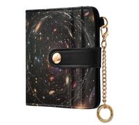 Ewusp Milky Way Wallets for Women PU Leather RFID Blocking Clutch Wallet Bifold Compact Ladies Purse with Zipper Coin Pocket & ID Window
