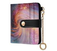 Ewusp Milky Way Wallets for Women PU Leather RFID Blocking Clutch Wallet Bifold Compact Ladies Purse with Zipper Coin Pocket & ID Window