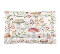 Ewusp Mushroom Twig Calming Dog Bed for Small Medium Large Dogs Washable Dog Crate Mattress Soft and Cozy Pet Bed Floor Pad with Anti-Slip Bottom 91x60x6 cm
