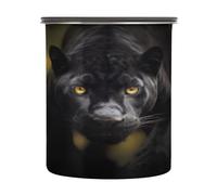 Ewusp Panther Airtight Coffee Canister 900 ML Stainless Steel Food Storage Jar Kitchen Sealed Container for Coffee, Beans, Tea, Sugar, Nuts