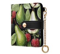 Ewusp Pear Mulberry Wallets for Women PU Leather RFID Blocking Clutch Wallet Bifold Compact Ladies Purse with Zipper Coin Pocket & ID Window