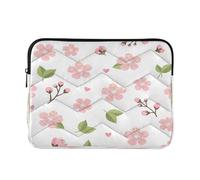 Ewusp Pink Flowers Laptop Sleeve 14 Inch Protective Laptop Case Waterproof Shockproof Briefcase Carrying Bag for Computer Notebook Tablet 34x26x2 cm