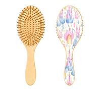 Ewusp Princess Castle Detangling Hair Brush for Women Men Anti Static & Tangle Detangle Hair Brush Wet & Dry Hairbrush for Curly, Thick, Wavy, Fine Hair Types