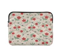 Ewusp Red Flowers Laptop Sleeve 16 Inch Protective Laptop Case Waterproof Shockproof Briefcase Carrying Bag for Computer Notebook Table, 40x30x2 cm