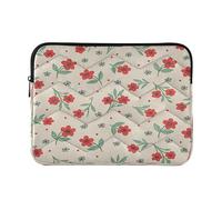 Ewusp Red Flowers Laptop Sleeve 16 Inch Protective Laptop Case Waterproof Shockproof Briefcase Carrying Bag for Computer Notebook Table, 40x30x2 cm