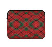 Ewusp Red Green Plaid Laptop Sleeve 14 Inch Protective Laptop Case Waterproof Shockproof Briefcase Carrying Bag for Computer Notebook Tablet 34x26x2 cm