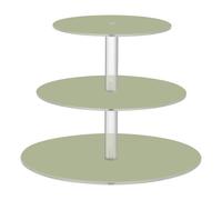 Ewusp Sage Green Cupcake Stand 3 Tier Cup Cake Display Holder Pastry Stand Dessert Tower Serving Tray for Tea Party Birthday Wedding