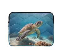 Ewusp Sea Turtle Laptop Sleeve 16 Inch Protective Laptop Case Waterproof Shockproof Briefcase Carrying Bag for Computer Notebook Table, 40x30x2 cm