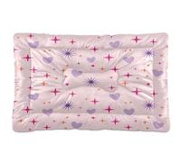 Ewusp Sparkle Stars Hearts Calming Dog Bed for Small Medium Large Pets Washable Dog Crate Mattress Soft and Cozy Pet Bed Floor Pad with Anti-Slip Bottom 91x60x6 cm