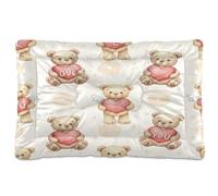 Ewusp Swing Bears Calming Dog Bed for Small Medium Large Pets Washable Dog Crate Mattress Soft and Cozy Pet Bed Floor Pad with Anti-Slip Bottom 60x46x4.5 cm