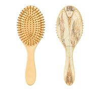 Ewusp The World Map Detangling Hair Brush for Women Men Anti Static & Tangle Detangle Hair Brush Wet & Dry Hairbrush for Curly, Thick, Wavy, Fine Hair Types