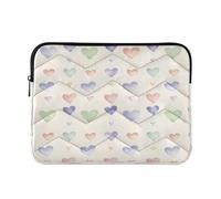 Ewusp Valentine's Day Heart Laptop Sleeve 14 Inch Protective Laptop Case Waterproof Shockproof Briefcase Carrying Bag for Computer Notebook Tablet 34x26x2 cm