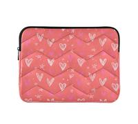 Ewusp Valentine's Day Heart Laptop Sleeve 14 Inch Protective Laptop Case Waterproof Shockproof Briefcase Carrying Bag for Computer Notebook Tablet 34x26x2 cm