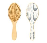 Ewusp Viking Dragon Ship Detangling Hair Brush for Women Men Anti Static & Tangle Detangle Hair Brush Wet & Dry Hairbrush for Curly, Thick, Wavy, Fine Hair Types