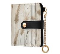 Ewusp Vintage Reed Wallets for Women PU Leather RFID Blocking Clutch Wallet Bifold Compact Ladies Purse with Zipper Coin Pocket & ID Window