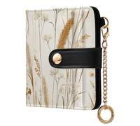 Ewusp Vintage Reed Wallets for Women PU Leather RFID Blocking Clutch Wallet Bifold Compact Ladies Purse with Zipper Coin Pocket & ID Window