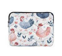 Ewusp Watercolor Chickens Laptop Sleeve 16 Inch Protective Laptop Case Waterproof Shockproof Briefcase Carrying Bag for Computer Notebook Table, 40x30x2 cm