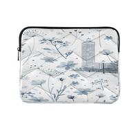 Ewusp Watercolor Flowers Laptop Sleeve 16 Inch Protective Laptop Case Waterproof Shockproof Briefcase Carrying Bag for Computer Notebook Table, 40x30x2 cm