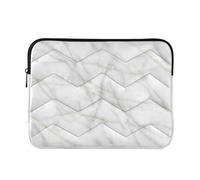 Ewusp White Marble Laptop Sleeve 14 Inch Protective Laptop Case Waterproof Shockproof Briefcase Carrying Bag for Computer Notebook Tablet 34x26x2 cm