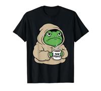Eww People Grumpy Frog Hoodie Meme Sarcastic Introvert Value Graphic T-Shirt, Men, Black, XL