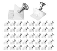 Ewwtrey 120 Pcs Drawer Repair Kit, Drawer Supports Wedges, Plastic Drawer Bottom Sagging Repair Fix Mending Wedges with Screws for Furniture Chest Sagging Drawer Bottom Repair Fixing Wedges