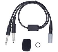 Ewxdghy Aviation Headset Adapter, Helicopter Headset Adapter with High Density Sponge, Durable GA 2 Plug Adapter for Fixed Wing Aircraft, Portable Shielded Wire Headset Converter with O Ri