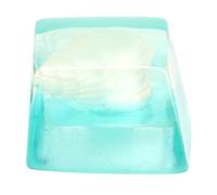 Ewxdghy Resin Keycap Set, Handmade Artisan Keycaps for Mechanical Keyboard, Custom Cute Keycaps with Dyeing Process, Universal Keycaps for Typing Enthusiasts (blue shell)