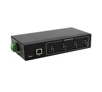 EX-11214HMVS 4 Port USB 2.0 Metal HUB Power Supply DIN Rail Kit Genesys Chipset