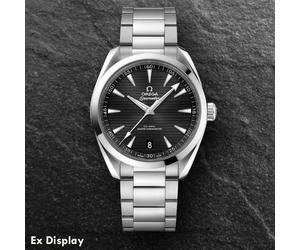 Ex-Display OMEGA Mens Aqua Terra Co-Axial Master Chronometer Black Dial Watch 220.10.41.21.01.001
