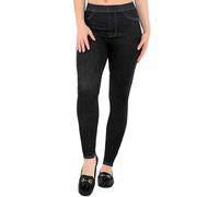 Ex Famous Store Pull On Jeans for Women UK 6-22, High Waisted Stretchy Ladies Skinny Denim Jeggings, Black
