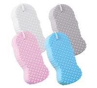 Ex-foliating Sponge | 4 Pieces Magic Ex-foliating Bath Sponge | Dead Skin Remover for Body | Double-Sided Shower Sponges Skin Friendly Reusable | Spa Scrub S-kin Cleaner for Wash Bathroom