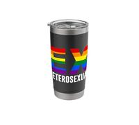Ex Heterosexual Rainbow Flag LGBT Pride Month Stainless Steel Insulated Tumbler