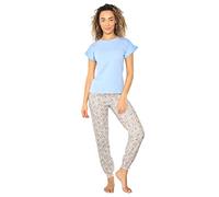 Ex High Street Brand Starry Nights Pyjamas for Women, Short Sleeve Womens Pyjamas Cotton Ladies Pjs Women's Nightwear UK 6-22 Loungewear Pjs for Women Sets
