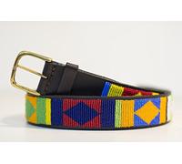 Ex-large 21"-23" Hand-beaded leather collars from the Masai Mara ("Bright" beading)